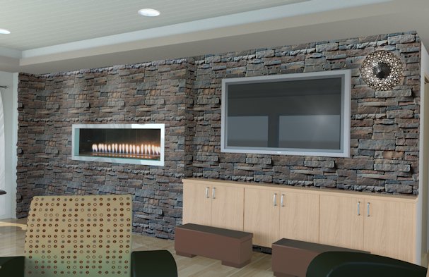 We can provide a detailed three-dimensional rendering that allows you to envision your space with our designs.