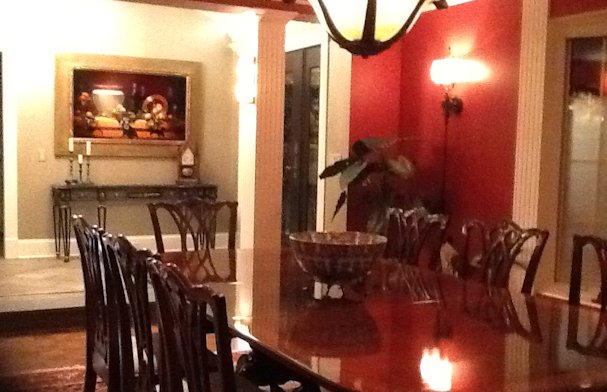 Elegant dining room in Upstate New York.